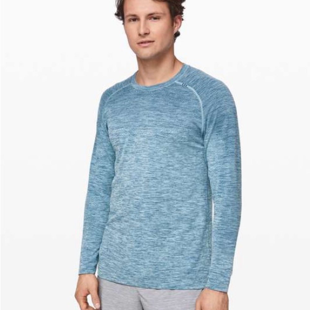 Lululemon Metal Vent Tech Blue Long Sleeve